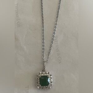 $1,299 Emerald Pendant Necklace 14k Gold